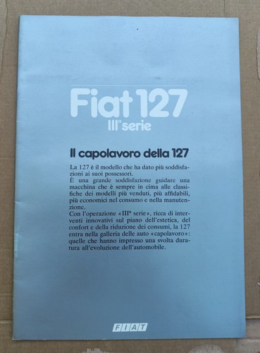 Depliant brochure fiat 127 - depliant, iii
