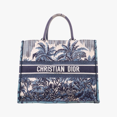 Dior oblique book tote blue - book,