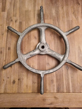 TIMONE EPOCA VINTAGE ANNI 50/60 BARCA NAVE 67 CM GRANDE 5 KG