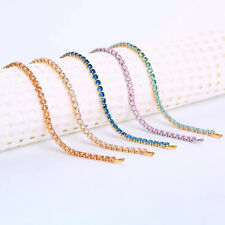 Braccialetti Tennis Zirconi Strass Bracciale Elegante 17/19cm Colore Oro Unisex