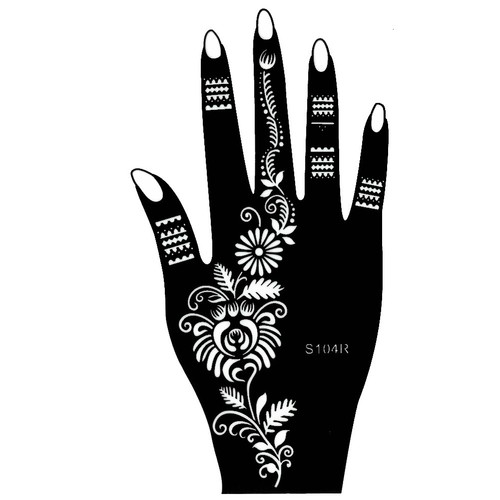 Stencil tatuaggio henné mano