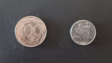 ITALIA REPUBBLICA - 2 MONETE DA 100 LIRE PICCOLE CIRCOLATE ANNI 1992 E 1998