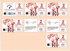 N. 6 schede RARITÀ Ricariche