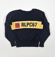 Polo Ralph Lauren 1993 RLPC 67 Sweater Cotton Boat Neck Blue Runner Vintage Rare