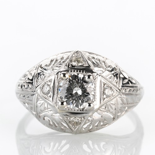 Anello art decò - decò, in