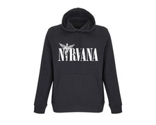 Felpa con cappuccio Nirvana, Band, Musica, Kurt Cobain, Rock, Nera, Unisex,
