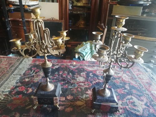 Coppia candelabri portacandele - coppia, candelabri/portacandele