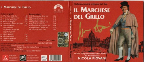 Nicola piovani signed album - album, cd