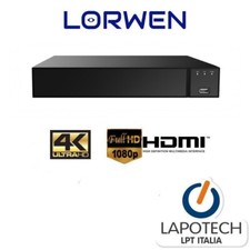 Lorwen NVR 9 ch canali NVR4KS9C h264 4K 8 Mpx 1080p hdmi VGA 8 CH h265+