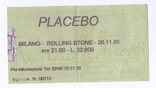 Placebo biglietto concerto