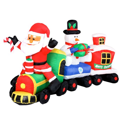 Trenino natalizio 210cm - trenino, babbo
