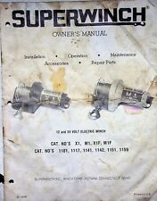 Manuale d'uso Superwinch originale vintage