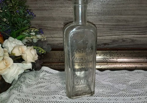 Bottiglia antica farmacia - antica,