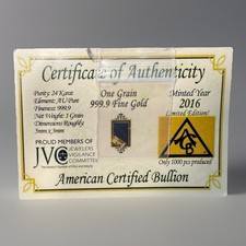1 GRAIN 0.064g LINGOTTO ORO PURO 24K 999 FEIN GOLD BLISTER