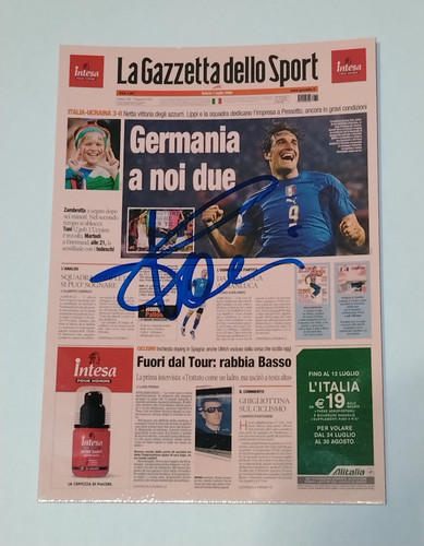 Autografo luca toni gazzetta - luca,