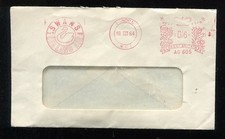 GRAN BRETAGNA 1964 BUSTA AFFRANCATURA MECCANICA SEALAND AIR POST PAID RARA