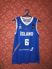 Rara maglia squadra nazionale pallacanestro isola taglia S uomo Errea #6 Emil matematica indossata