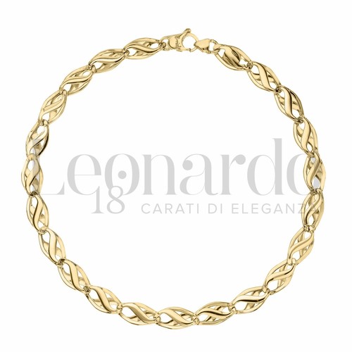 Bracciale catena piatta oro - a,