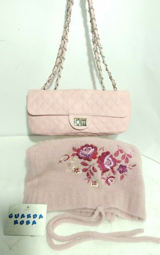 Set borsa trapuntata rosa - set,