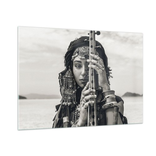 Quadro vetro 100x70cm donna - quadro,