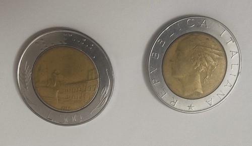 Monete 500 lire italiane - da,