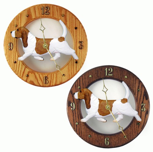 Basset segugio legno orologio - legno,