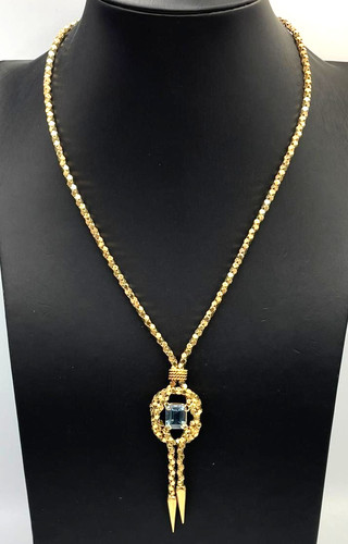 Collana antica con topazio - , in