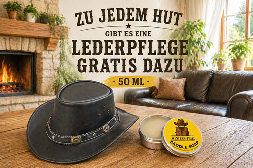 Cappello pelle western - cappello,