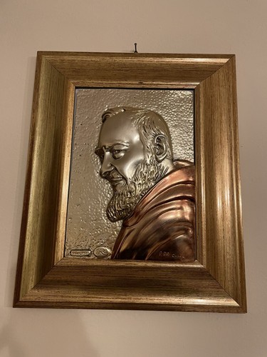 Quadro padre pio argento 925 - quadro,