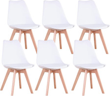 Set Di 6 Sedie Da Pranzo Scandinave, Sedie Da Imbottite Retrò Da Cucina/Sedia Da