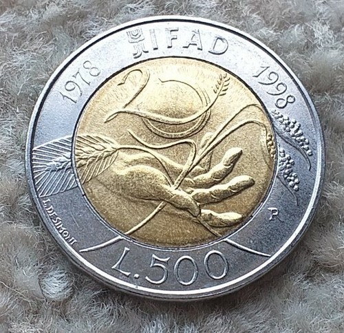 Moneta 500 lire - 500, 1998