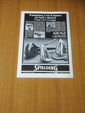 1980 SPALDING ELITE PLUS BASTONI GOLF CLUBS PUBBLICITA EPOCA VINTAGE AD
