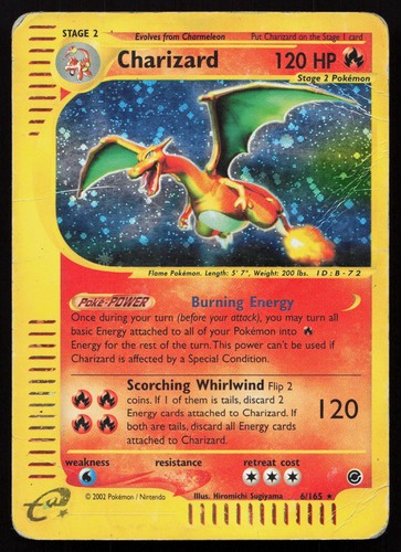 Pokemon charizard 165 2002 - pokemon, 6/165