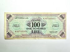 100 Lire Allied Military Currency 1943 - Occupazione Americana SPL