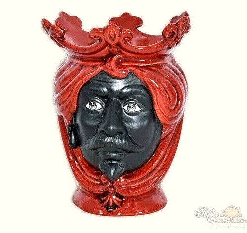 Testa moro viso nero vaso - testa,