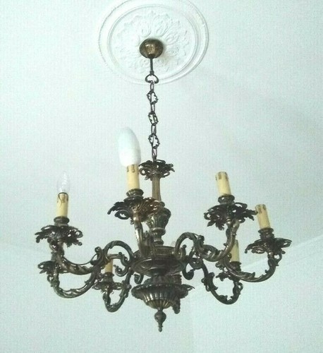 Lampadario ottone bracci - lampadario,