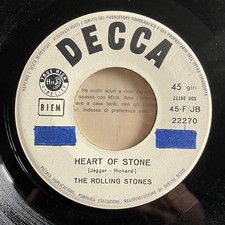 ROLLING STONES - CON LE MIE LACRIME  / HEART OF STONE - RAREST PROMO EDITION