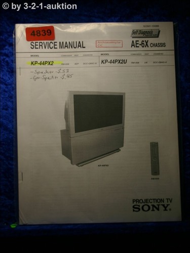Manuale servizio sony kp - manuale,