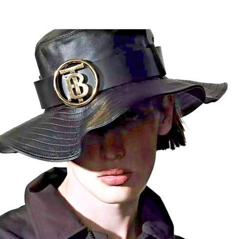 Cappello burberry nero pelle - nero,