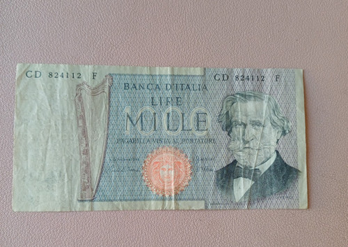 Banconota 1000 lire verdi - banconota,