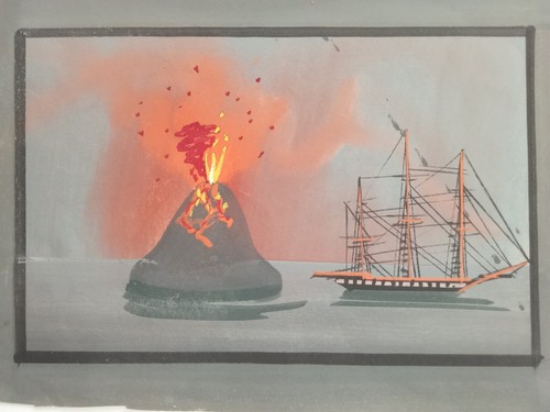 Antico dipinto gouache inizi - antico,