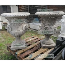 2 Vasi grandi Vaso in cemento capricorno cm 90 vaso arredo giardino ville coppia