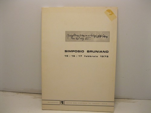 Simposio bruniano - aa.vv.,,