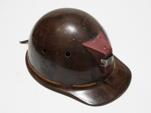 Cappello rigido marrone fibra