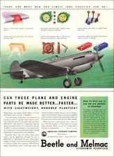 1941 WW2 epoca AD BEETLE & MELMAC plastiche usate a Curtiss P-40 Warhawk 061221