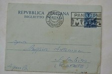 Biglietto postale 1950 timbro