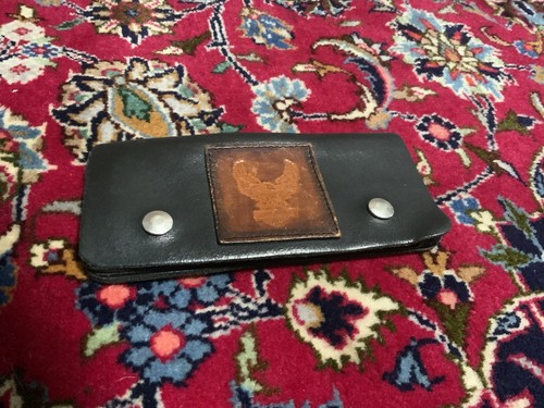 Portafoglio pelle nera con - in,