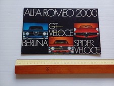 Alfa Romeo 2000 Berlina-GT Veloce-Spider Veloce 1973 depliant italiano originale