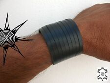 POLSINO BRACCIALE UOMO DONNA VERA PELLE SU MISURA 9 RIGHE ARTIGIANALE!! 9R