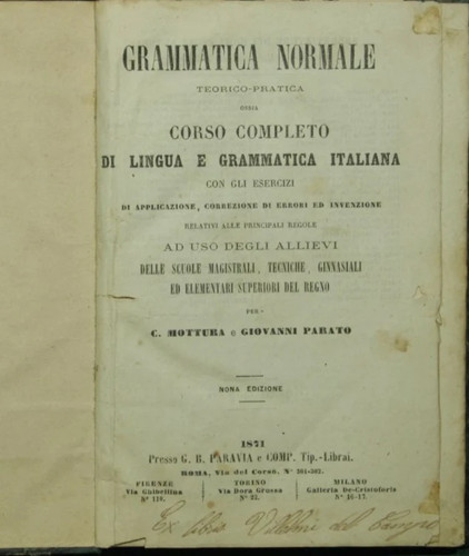 Grammatica normale teorico